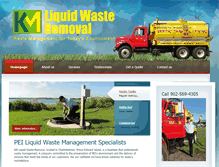 Tablet Screenshot of kmliquidwasteremoval.com